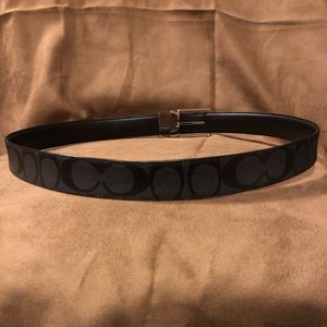 Black men's Coach belt